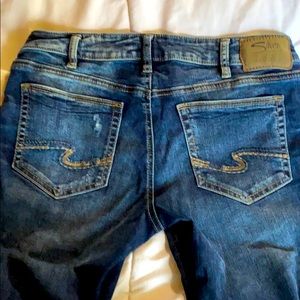 Silver Straight Leg Jeans